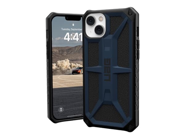 UAG Rugged Case for iPhone 14 Plus [6.7-in] - Monarch Mallard - Baksidedeksel for mobiltelefon - robust - polykarbonat, gummi, topplærstruktur, leger