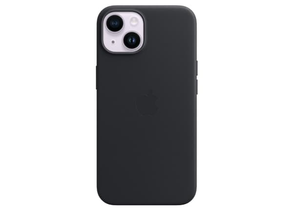 Apple - Baksidedeksel for mobiltelefon - MagSafe-samsvar - lær - midnatt - for iPhone 14