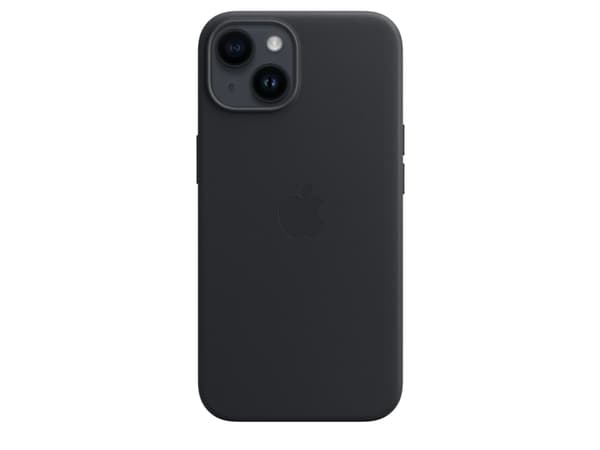 Apple - Baksidedeksel for mobiltelefon - MagSafe-samsvar - lær - midnatt - for iPhone 14