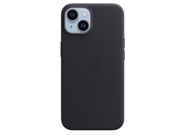 Apple - Baksidedeksel for mobiltelefon - MagSafe-samsvar - lær - midnatt - for iPhone 14