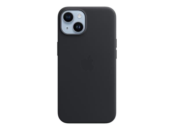 Apple - Baksidedeksel for mobiltelefon - MagSafe-samsvar - lær - midnatt - for iPhone 14