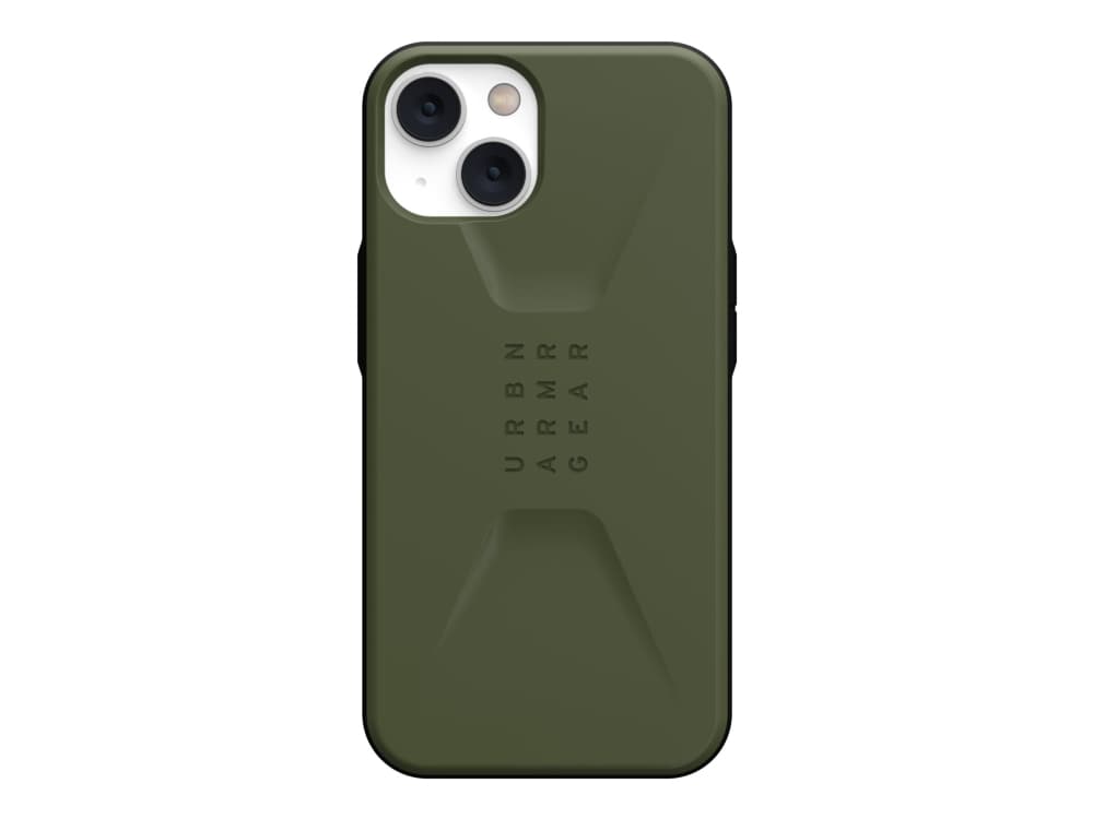 UAG Rugged Civilian Case for iPhone 14 Olive - Baksidesskydd för mobiltelefon - termoplastisk polyuretan (TPU) - oliv - 6.1" - för Apple iPhone 14