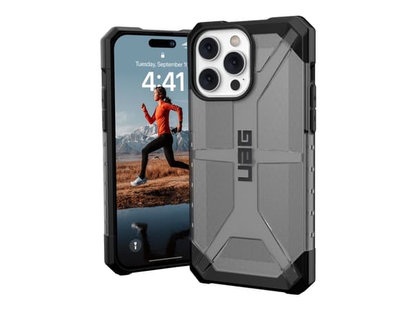 UAG Rugged Case for iPhone 14 Pro Max [6.7-in] - Plasma Ash - Baksidedeksel for mobiltelefon - polykarbonat, termoplast-polyuretan (TPU) - aske - 6.7