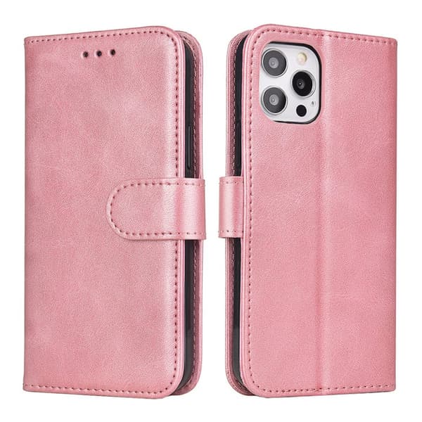 iPhone 14 Plus - Stilrent Praktiskt FLOVEME Plånboksfodral Roséguld
