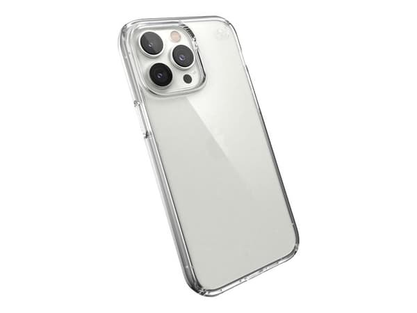 Speck Presidio Perfect-Clear - Baksidedeksel for mobiltelefon - MagSafe-samsvar - hard polykarbonat, bløt termoplastpolyuretan (TPU) - blank - for Ap