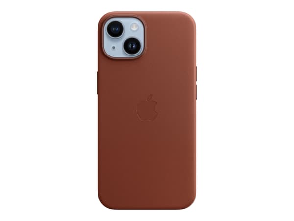 Apple - Baksidedeksel for mobiltelefon - MagSafe-samsvar - lær - umbra - for iPhone 14