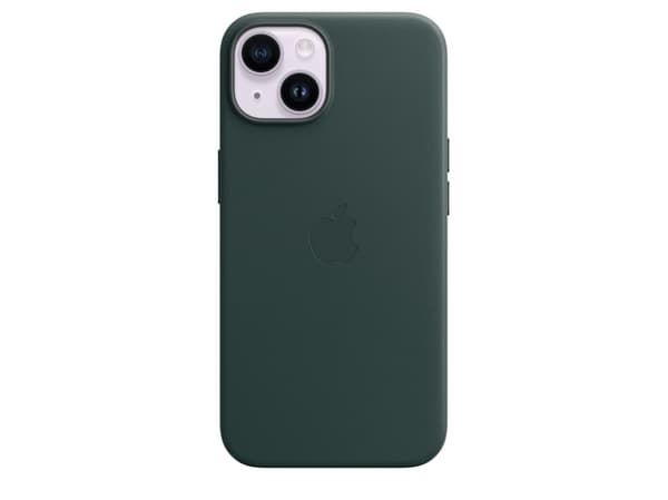 Apple - Baksidesskydd för mobiltelefon - MagSafe-kompatibilitet - läder - skogsgrön - för iPhone 14