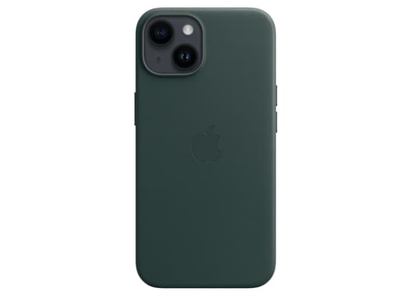 Apple - Baksidesskydd för mobiltelefon - MagSafe-kompatibilitet - läder - skogsgrön - för iPhone 14