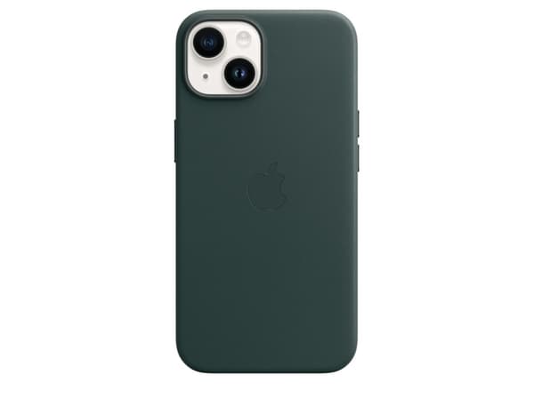 Apple - Baksidesskydd för mobiltelefon - MagSafe-kompatibilitet - läder - skogsgrön - för iPhone 14