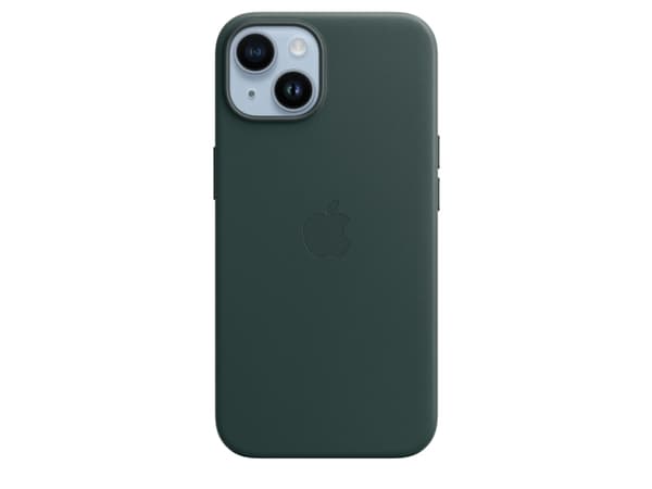 Apple - Baksidesskydd för mobiltelefon - MagSafe-kompatibilitet - läder - skogsgrön - för iPhone 14