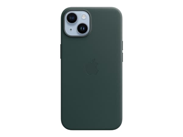 Apple - Baksidesskydd för mobiltelefon - MagSafe-kompatibilitet - läder - skogsgrön - för iPhone 14