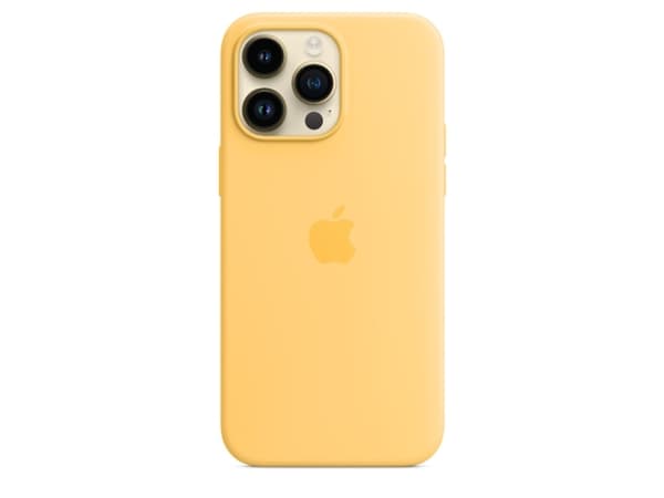 Apple - Baksidesskydd för mobiltelefon - med MagSafe - silikon - sunglow - för iPhone 14 Pro Max