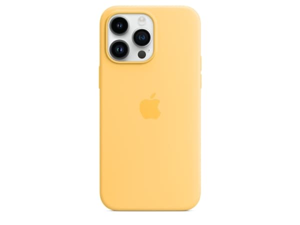Apple - Baksidesskydd för mobiltelefon - med MagSafe - silikon - sunglow - för iPhone 14 Pro Max