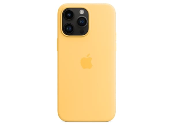 Apple - Baksidesskydd för mobiltelefon - med MagSafe - silikon - sunglow - för iPhone 14 Pro Max