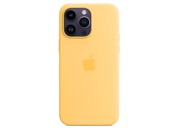 Apple - Baksidesskydd för mobiltelefon - med MagSafe - silikon - sunglow - för iPhone 14 Pro Max