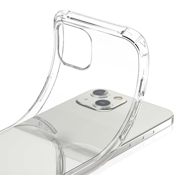 iPhone 14 - 1 Set St�td�mpande Silikonskal med Sk�rmskydd