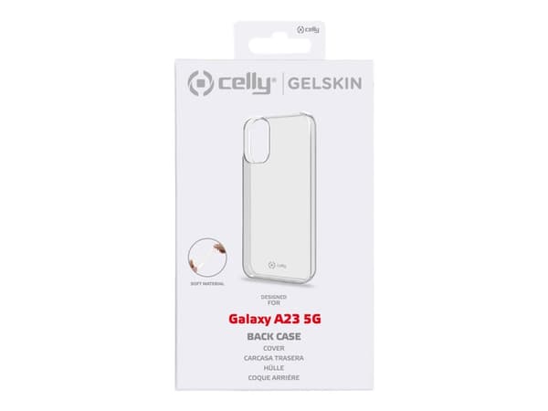 Celly Gelskin - Baksidesskydd för mobiltelefon - mjuk termoplastisk polyuretan (TPU) - transparent - för Samsung Galaxy A23 5G