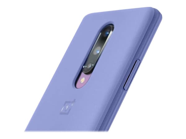 OnePlus Sandstone Bumper Case - Baksidesskydd för mobiltelefon - polykarbonat, termoplastisk polyuretan (TPU) - rökig lila - för OnePlus 8