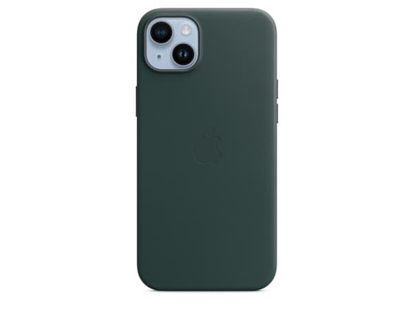Apple - Baksidedeksel for mobiltelefon - MagSafe-samsvar - lær - skoggrønn - for iPhone 14 Plus