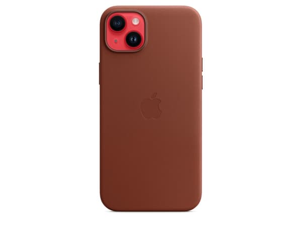 Apple - Baksidedeksel for mobiltelefon - MagSafe-samsvar - lær - umbra - for iPhone 14 Plus