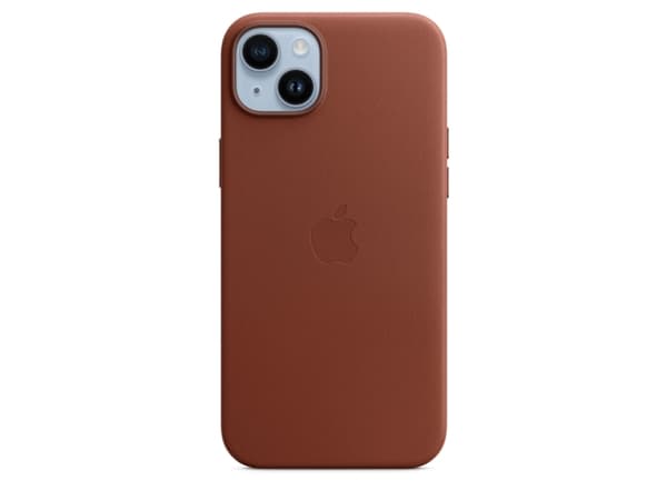 Apple - Baksidedeksel for mobiltelefon - MagSafe-samsvar - lær - umbra - for iPhone 14 Plus