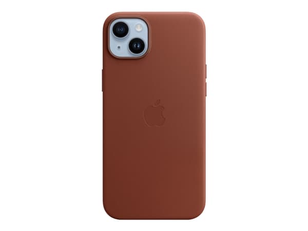 Apple - Baksidedeksel for mobiltelefon - MagSafe-samsvar - lær - umbra - for iPhone 14 Plus