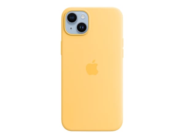 Apple - Baksidesskydd för mobiltelefon - MagSafe-kompatibilitet - silikon - sunglow - för iPhone 14 Plus