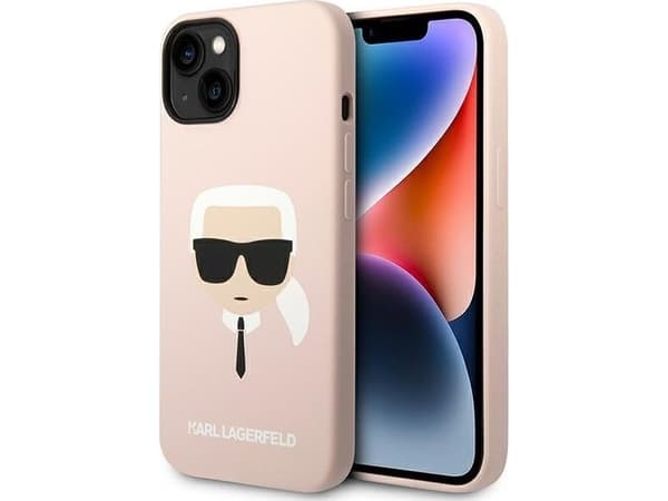 Karl Lagerfeld KLHMP14SSLKHLP iPhone 14/ 15 / 13 6.1" hardcase light pink Silicone Karl`