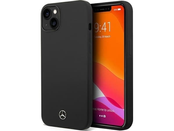Mercedes MEHCP14SSILBK iPhone 14 / 15 / 13 6.1" black hardcase Silicone Line