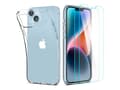 Pikkukuva 2 / 5: Spigen Crystal Pack - Kotelo + 2 x lasi iPhone 14 Plus -puhelimelle (läpinäkyvä)