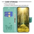 Miniatyrbild 4 av 7: iPhone 14 Plus Plånboksfodral Butterfly Imprinted - Turkos