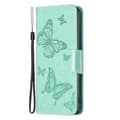 Miniatyrbild 2 av 7: iPhone 14 Plus Plånboksfodral Butterfly Imprinted - Turkos