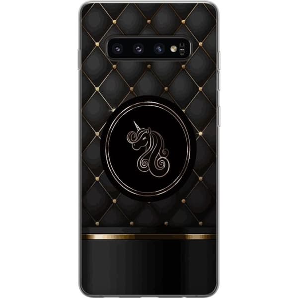Samsung Galaxy S10 Gjennomsiktig deksel Luksus Unikorn