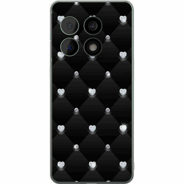 OnePlus 10 Pro Genomskinligt Skal Diamant hjärta