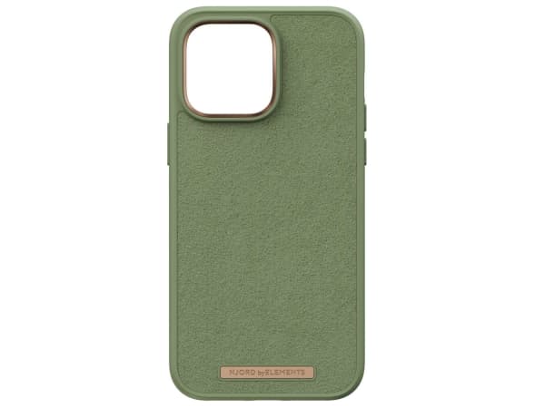 Njord byELEMENTS Suede Comfort+, Suojus, Apple, iPhone 14 Pro Max, 17 cm (6.7"), Oliivi