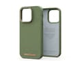 Miniatyrbilde 2 av 5: Njorð byELEMENTS Suede Comfort+ - Baksidedeksel for mobiltelefon - MagSafe-samsvar - semsket, 100 % resirkulert plast - oliven - for Apple iPhone 14