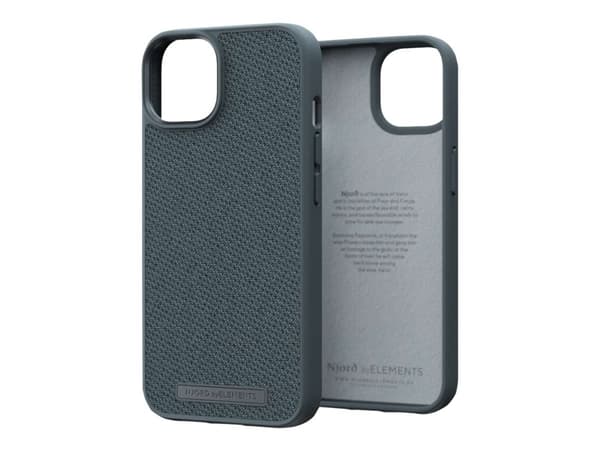 Njorð byELEMENTS - Baksidedeksel for mobiltelefon - tonal - MagSafe-samsvar - stoff - mørk grå - for Apple iPhone 14 Pro Max