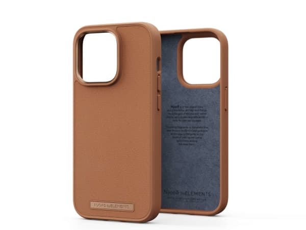 Njord byELEMENTS Genuine Leather, Etui, Apple, iPhone 14 Plus, 17 cm (6.7"), Konjakkfarget