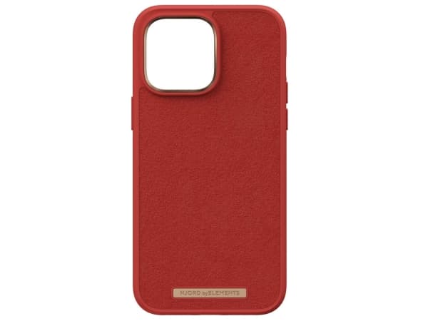 Njord byELEMENTS Suede Comfort+, Suojus, Apple, iPhone 14 Pro Max, 17 cm (6.7"), Oranssi