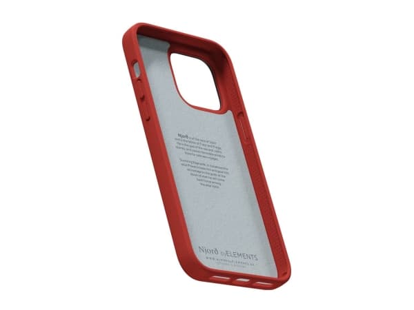 Njord byELEMENTS Suede Comfort+, Suojus, Apple, iPhone 14 Pro Max, 17 cm (6.7"), Oranssi