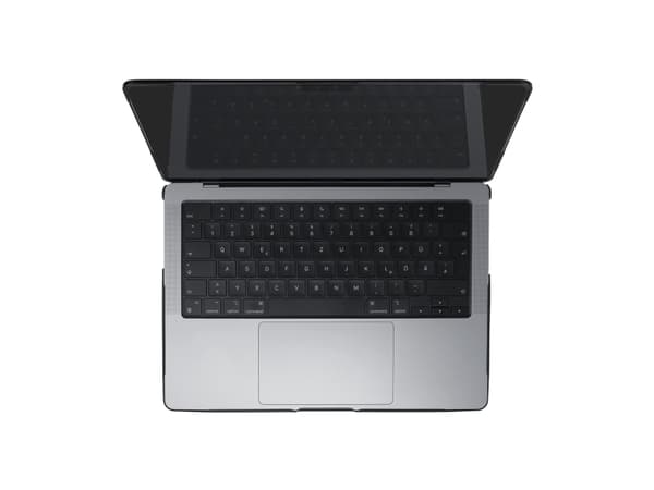 Artwizz IcedClip - Skallveske for bærbar - all-round protection - 14" - gjennomskinnelig, svart ramme - for MacBook Pro 14.2" (Late 2021)