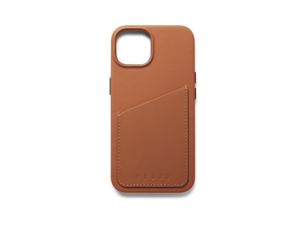 "Mujjo Nahkainen lompakkokotelo iPhone 14:lle - ruskea"
