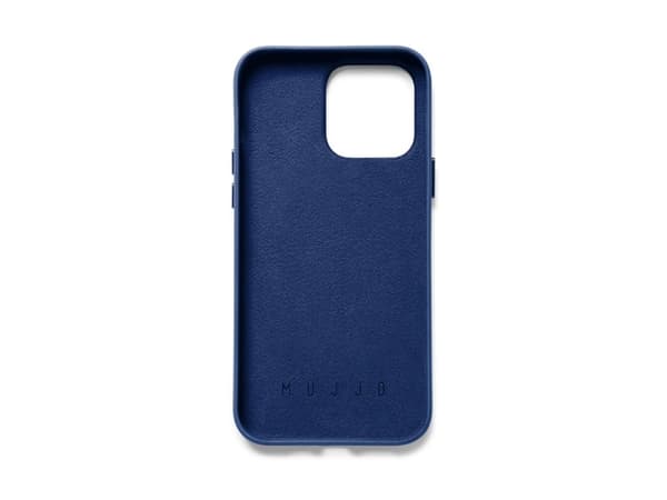 "Mujjo nahkainen lompakkokotelo iPhone 14 Pro Maxille - Monaco Blue.