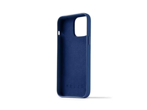 "Mujjo nahkainen lompakkokotelo iPhone 14 Pro Maxille - Monaco Blue.