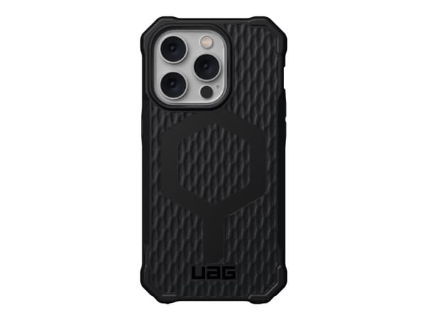 UAG Rugged Case for iPhone 14 Pro [6.1-in] - Essential Armor Black - Baksidedeksel for mobiltelefon - robust - MagSafe-samsvar - termoplast-polyureta