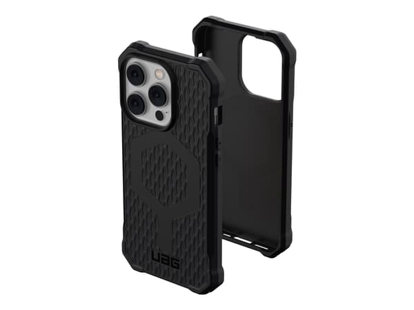 UAG Rugged Case for iPhone 14 Pro [6.1-in] - Essential Armor Black - Baksidedeksel for mobiltelefon - robust - MagSafe-samsvar - termoplast-polyureta
