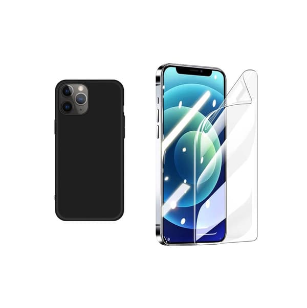 iPhone 13 - 1 Set Mattbehandlat Tunt Skal & Hydrogel Skärmskydd
