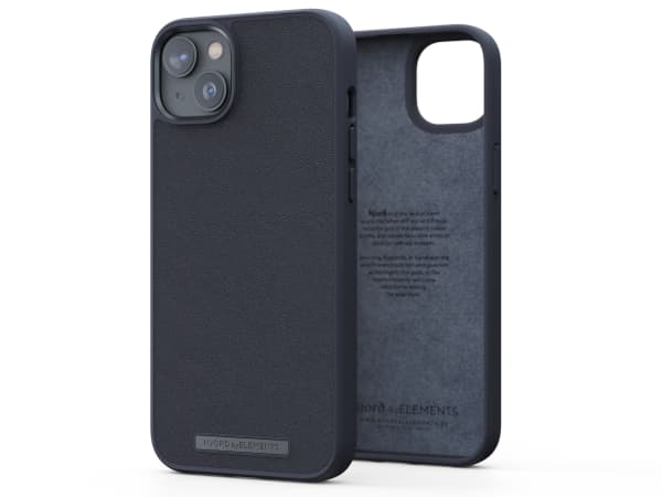 Njord byELEMENTS Genuine Leather, Etui, Apple, iPhone 14 Plus, 17 cm (6.7"), Sort