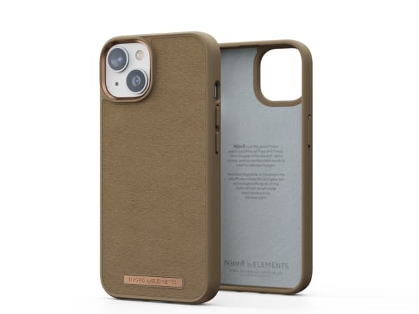Njord byELEMENTS Suede Comfort+, Omslag, Apple, iPhone 14, 15,5 cm (6.1"), Sand