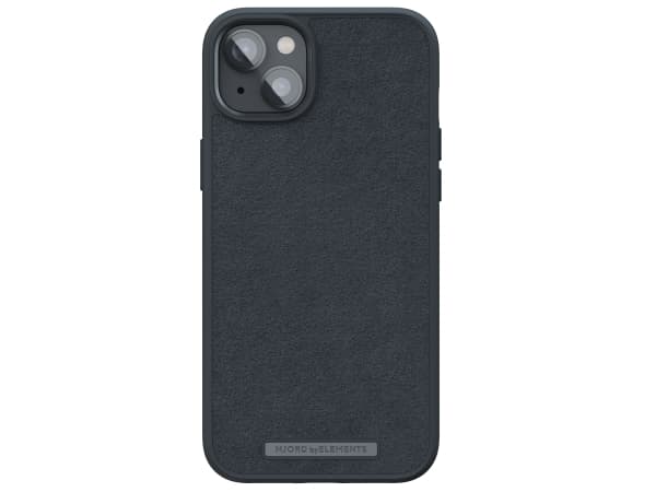 Njord byELEMENTS Suede Comfort+, Suojus, Apple, iPhone 14 Plus, 17 cm (6.7"), Musta